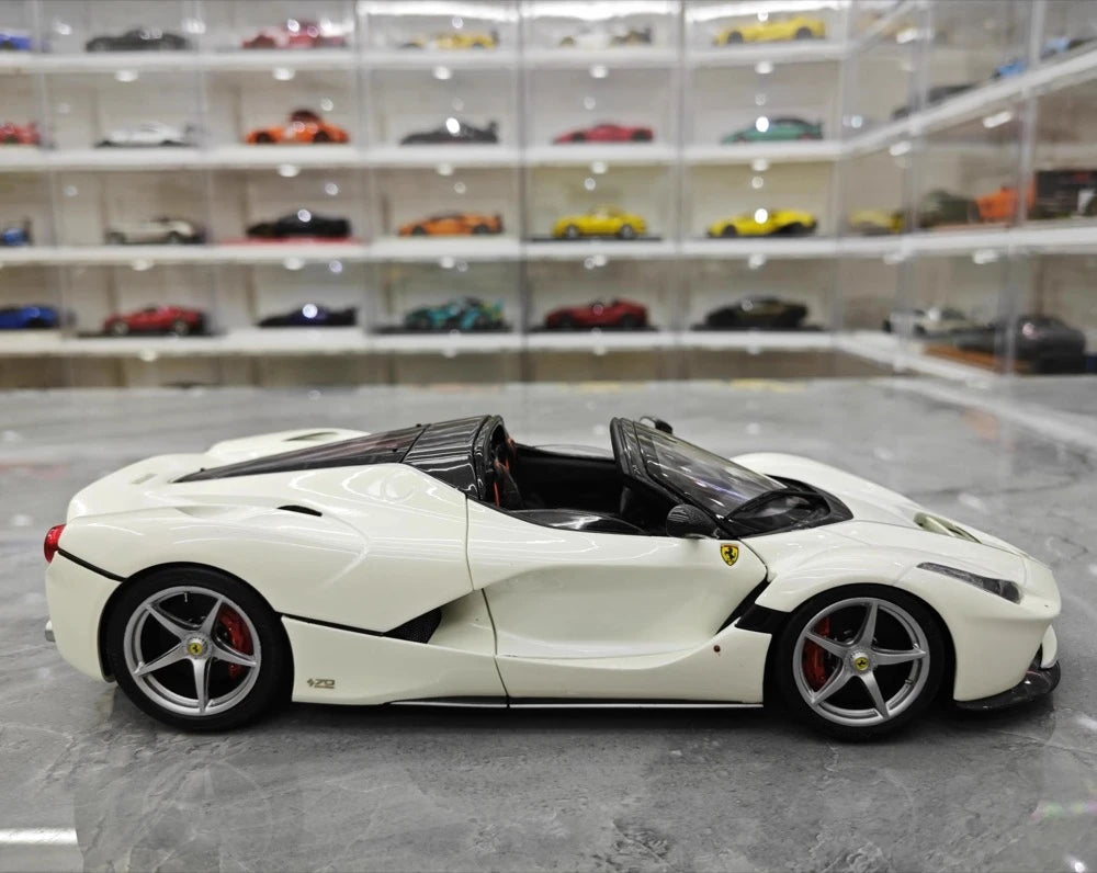 [BBR] 1:18 Ferrari 2013 LaFerrari Aperta bianco modellino di auto Die-Cast