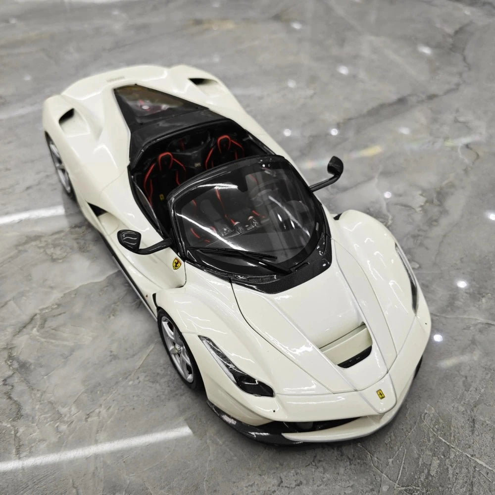 [BBR] 1:18 Ferrari 2013 LaFerrari Aperta bianco modellino di auto Die-Cast