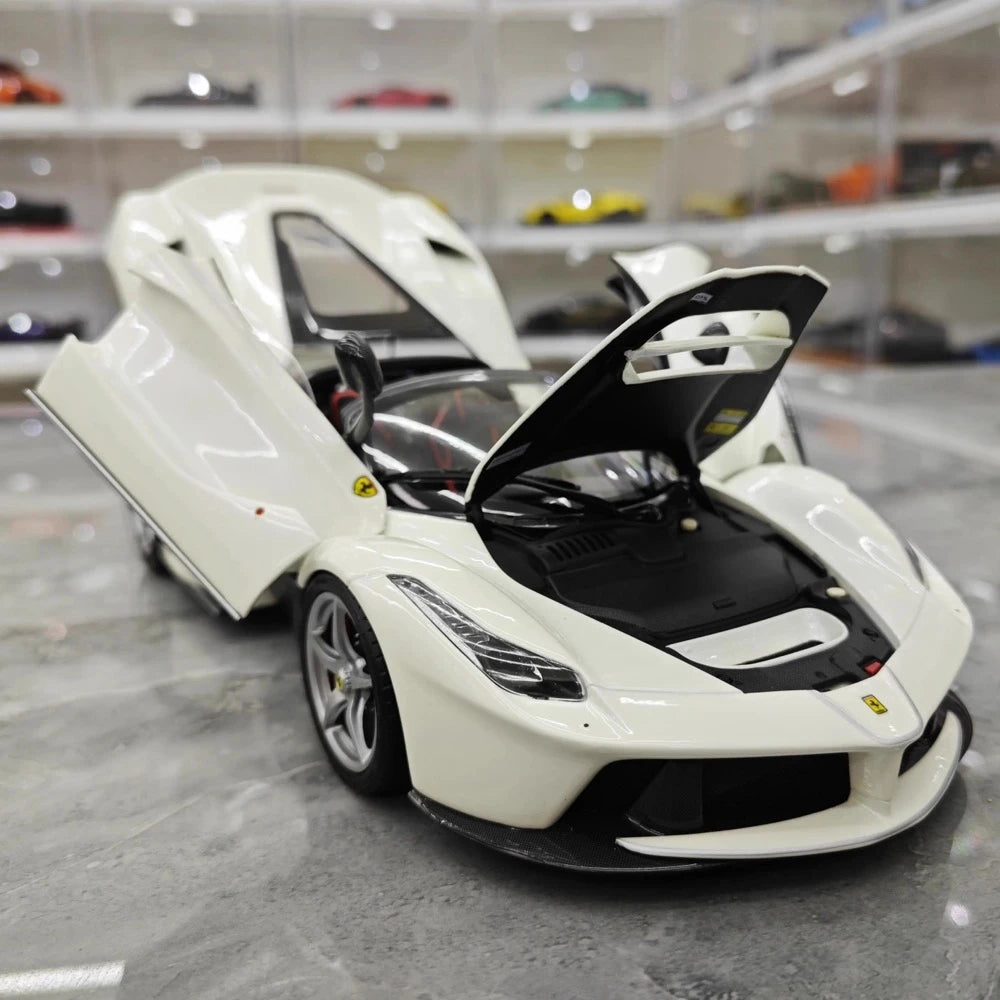 [BBR] 1:18 Ferrari 2013 LaFerrari Aperta bianco modellino di auto Die-Cast