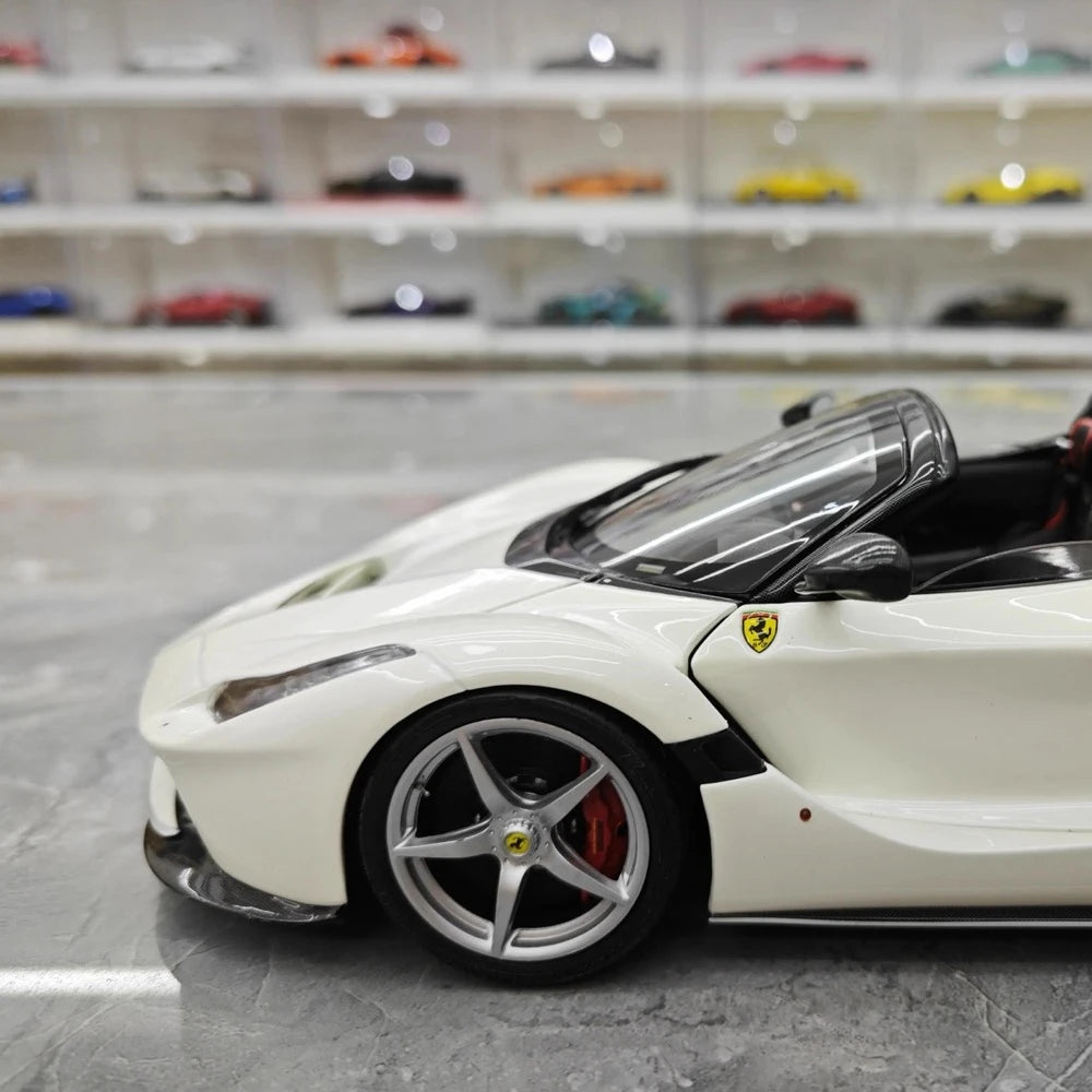 [BBR] 1:18 Ferrari 2013 LaFerrari Aperta bianco modellino di auto Die-Cast