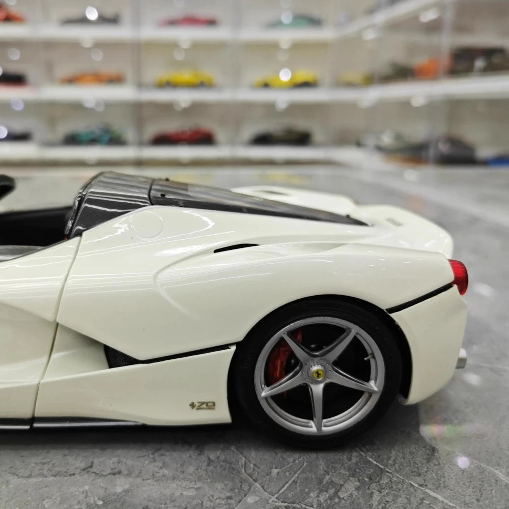 [BBR] 1:18 Ferrari 2013 LaFerrari Aperta bianco modellino di auto Die-Cast