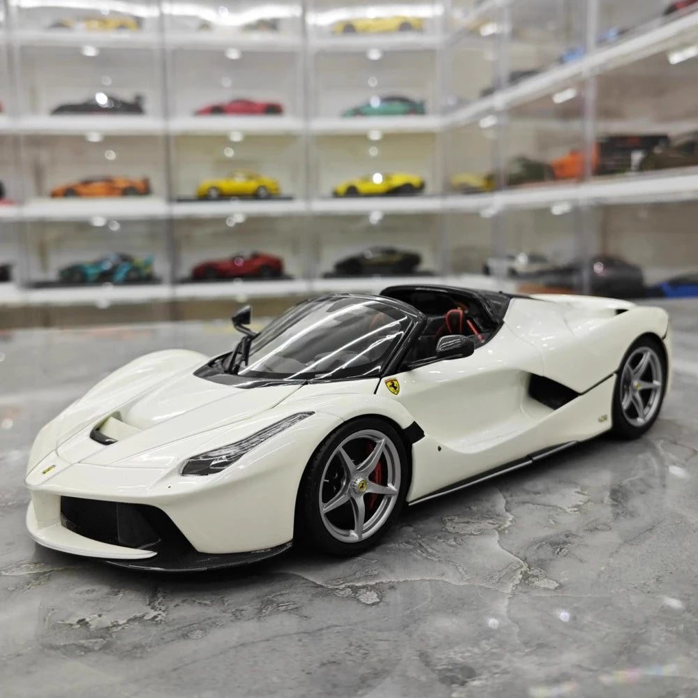 [BBR] 1:18 Ferrari 2013 LaFerrari Aperta bianco modellino di auto Die-Cast