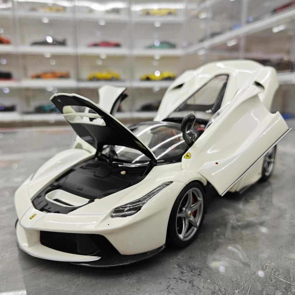 [BBR] 1:18 Ferrari 2013 LaFerrari Aperta bianco modellino di auto Die-Cast