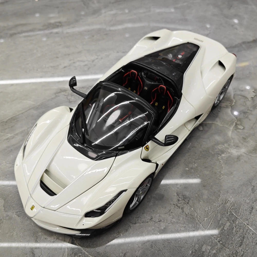 [BBR] 1:18 Ferrari 2013 LaFerrari Aperta bianco modellino di auto Die-Cast