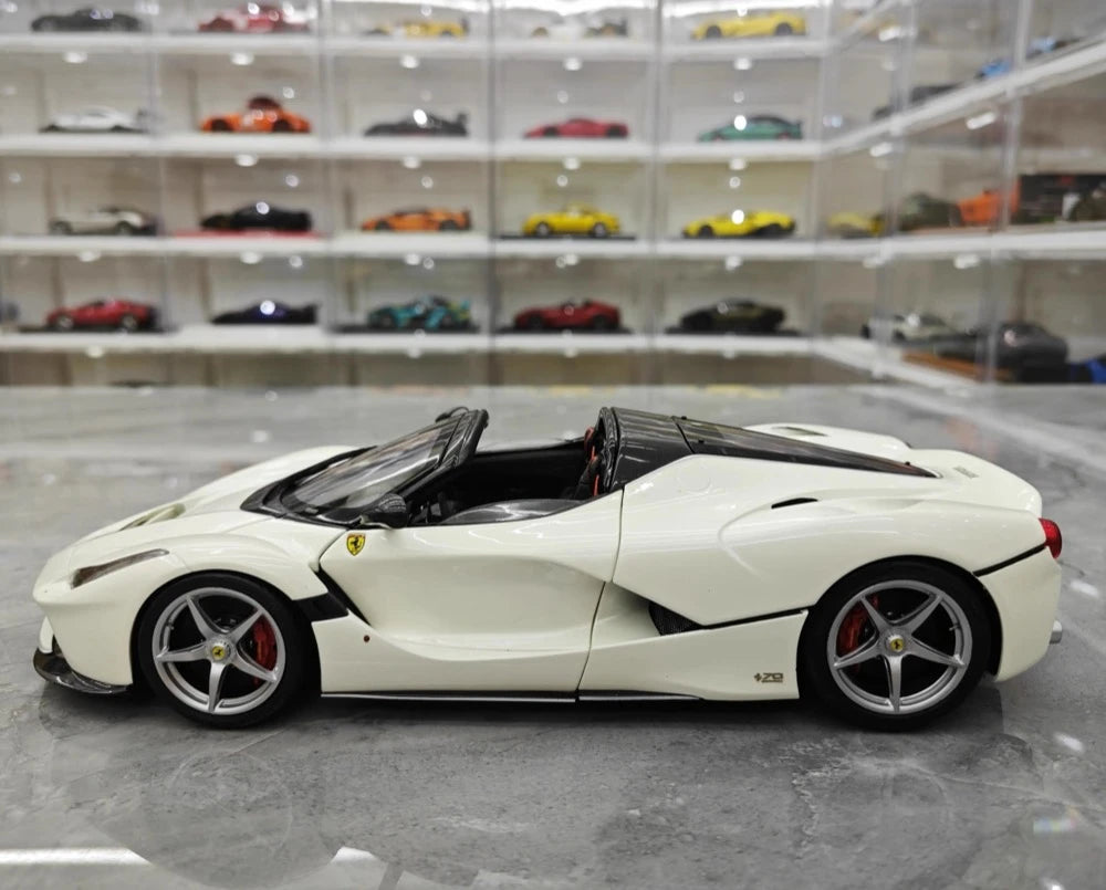 [BBR] 1:18 Ferrari 2013 LaFerrari Aperta bianco modellino di auto Die-Cast