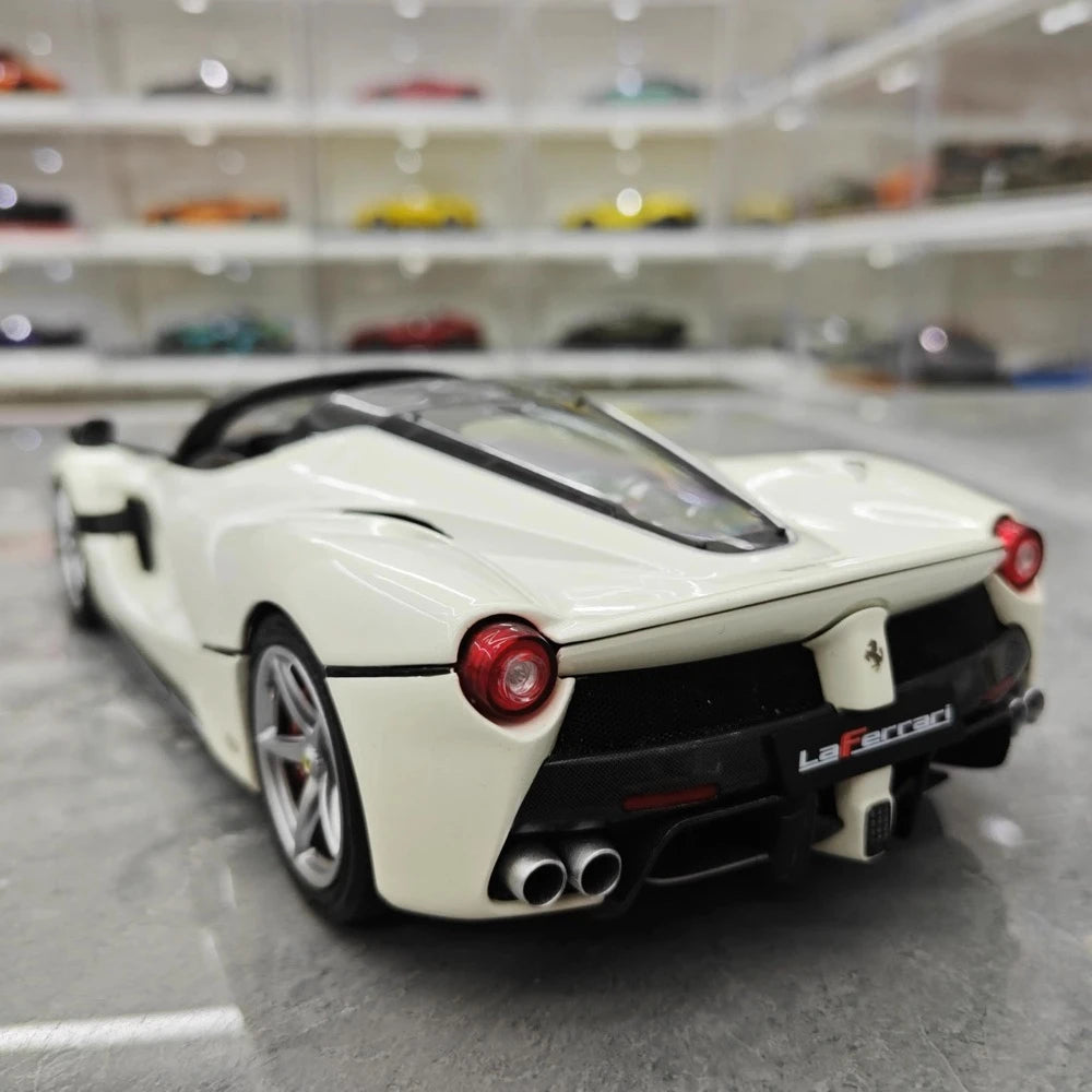[BBR] 1:18 Ferrari 2013 LaFerrari Aperta bianco modellino di auto Die-Cast