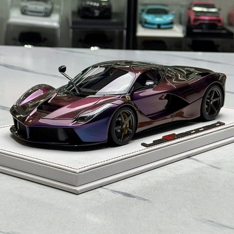 BBR Ferrari 2013 LaFerrari Viola Dubai Purple Gradient 1:18 – Modelo de fundición a presión coleccionable