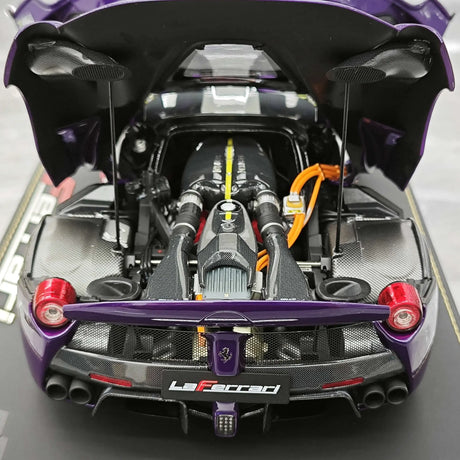 BBR Ferrari 2013 LaFerrari Coupe Viola Hong Kong Italian Flag 1:18 – Modelo de metal fundido coleccionable