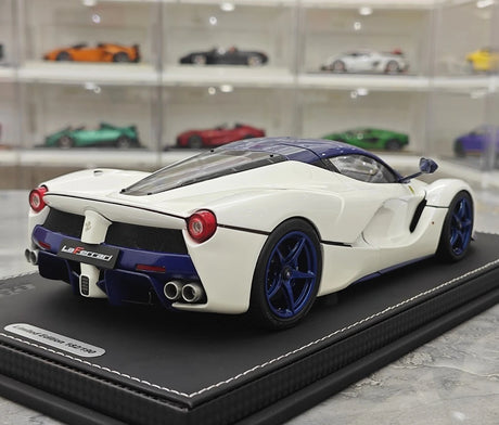 [BBR] 1:18 Ferrari 2013 LaFerrari White and Blue Model Car Die-Cast