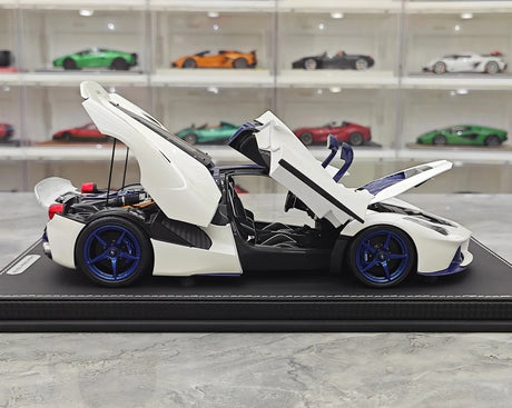 [BBR] 1:18 Ferrari 2013 LaFerrari White and Blue Model Car Die-Cast