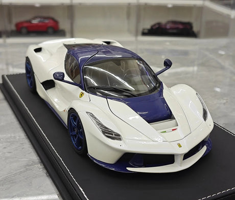 [BBR] 1:18 Ferrari 2013 LaFerrari White and Blue Model Car Die-Cast