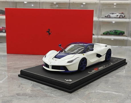 [BBR] 1:18 Ferrari 2013 LaFerrari White and Blue Model Car Die-Cast