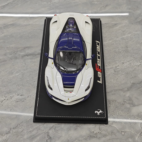 [BBR] 1:18 Ferrari 2013 LaFerrari White and Blue Model Car Die-Cast