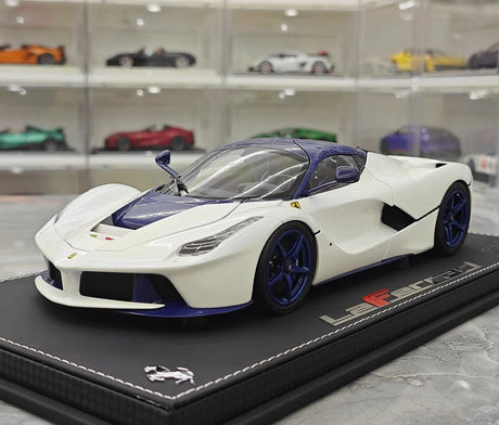 [BBR] 1:18 Ferrari 2013 LaFerrari White and Blue Model Car Die-Cast