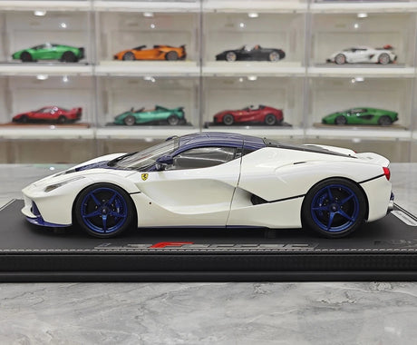 [BBR] 1:18 Ferrari 2013 LaFerrari White and Blue Model Car Die-Cast