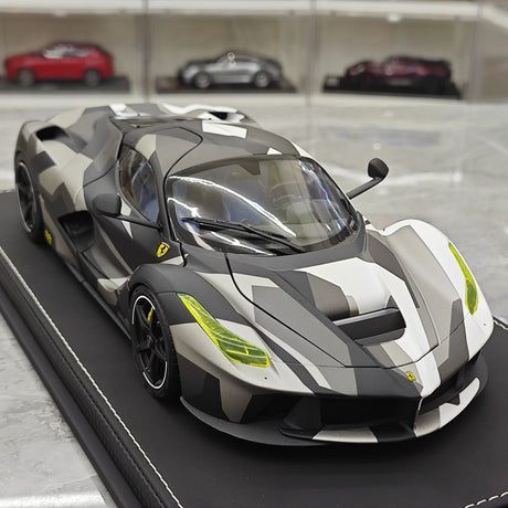 [BBR] 1:18 Ferrari 2013 LaFerrari White Camo Model Car Die-Cast