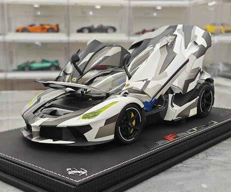 [BBR] 1:18 Ferrari 2013 LaFerrari White Camo Model Car Die-Cast