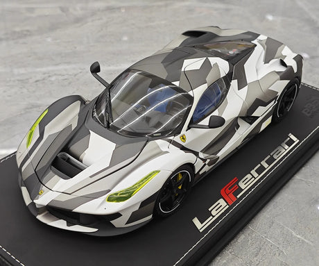 [BBR] 1:18 Ferrari 2013 LaFerrari White Camo Model Car Die-Cast