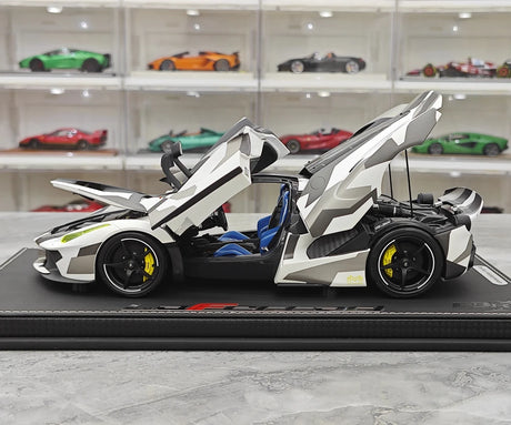 [BBR] 1:18 Ferrari 2013 LaFerrari White Camo Model Car Die-Cast