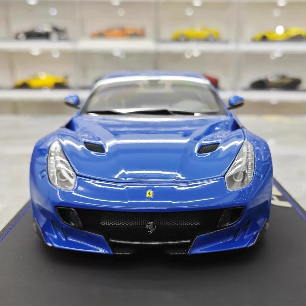 [BBR] 1:18 Ferrari 2015 F12 TDF bleu & jaune Line voiture miniature Die-Cast