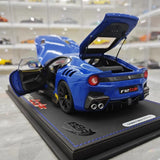 [BBR] 1:18 Ferrari 2015 F12 TDF bleu & jaune Line voiture miniature Die-Cast