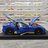 [BBR] 1:18 Ferrari 2015 F12 TDF bleu & jaune Line voiture miniature Die-Cast