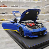 [BBR] 1:18 Ferrari 2015 F12 TDF bleu & jaune Line voiture miniature Die-Cast