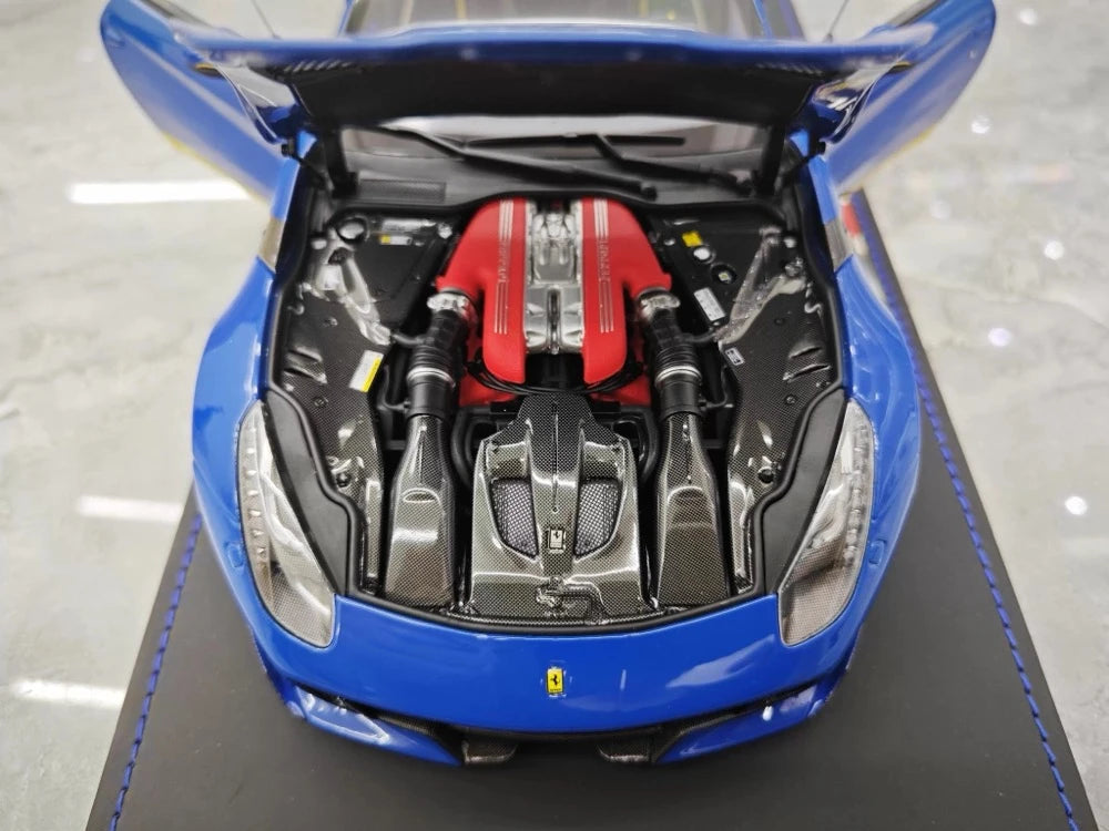 [BBR] 1:18 Ferrari 2015 F12 TDF Blue & Yellow Line Model Car Die-Cast