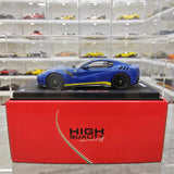 [BBR] 1:18 Ferrari 2015 F12 TDF bleu & jaune Line voiture miniature Die-Cast