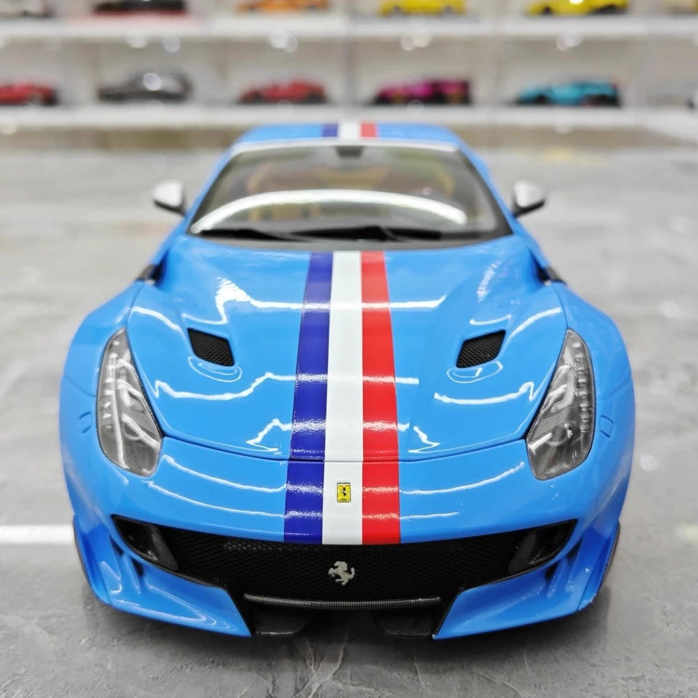[BBR] 1:18 Ferrari 2015 F12 TDF Cyan Model Car Die-Cast