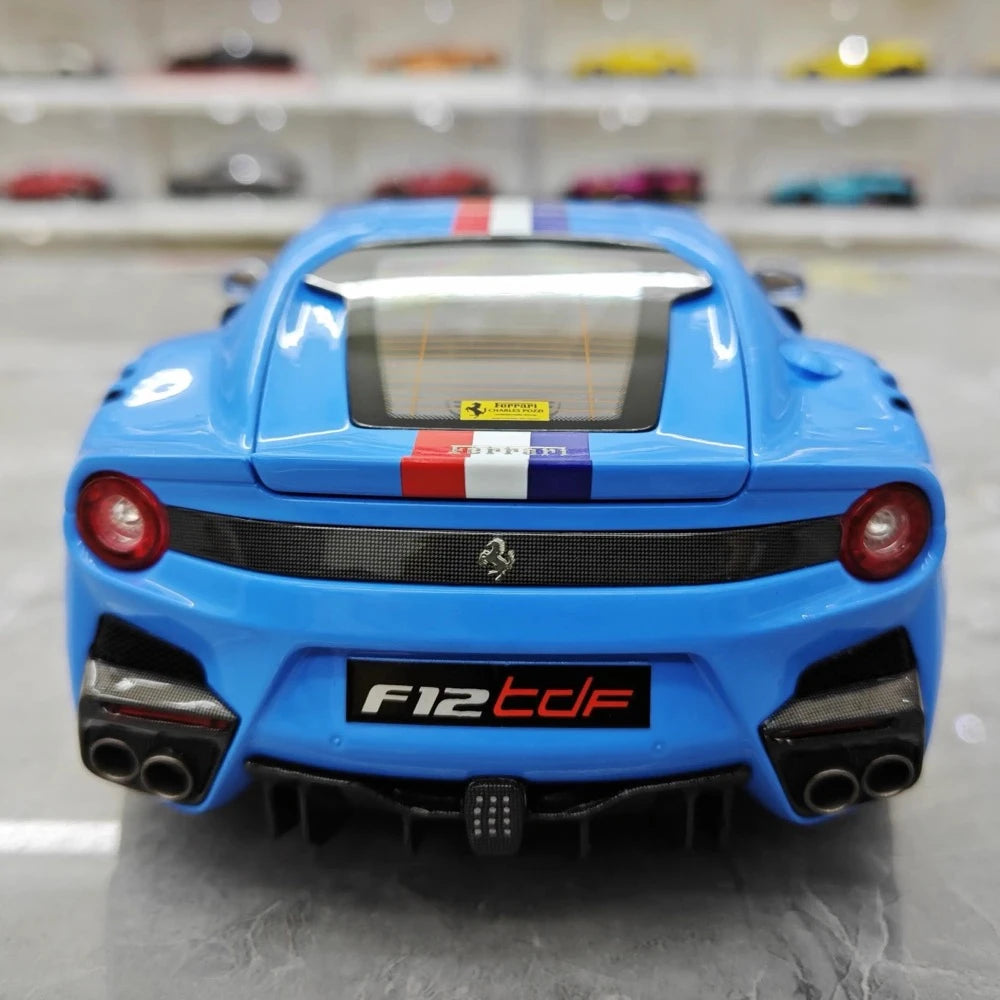 [BBR] 1:18 Ferrari 2015 F12 TDF Cyan Model Car Die-Cast