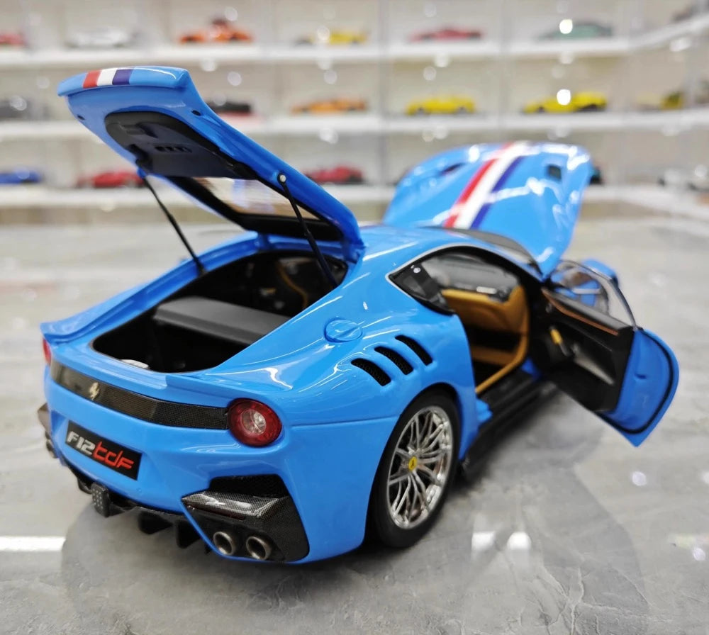 [BBR] 1:18 Ferrari 2015 F12 TDF Cyan Model Car Die-Cast