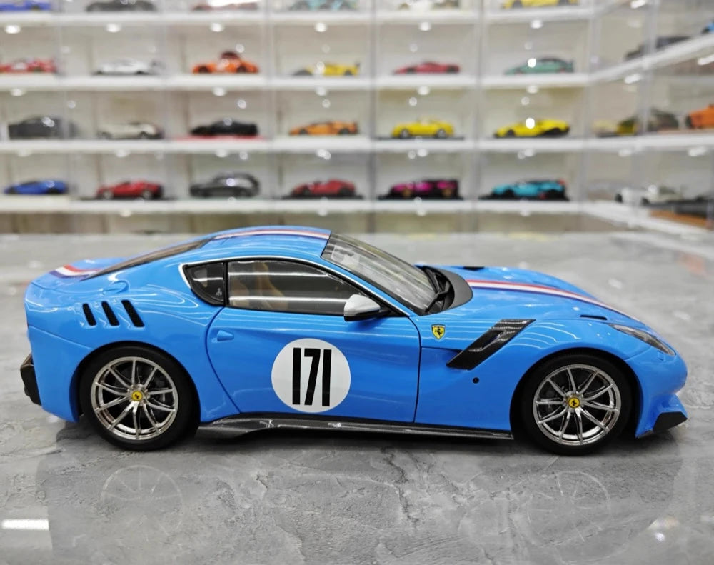 [BBR] 1:18 Ferrari 2015 F12 TDF Cyan Model Car Die-Cast