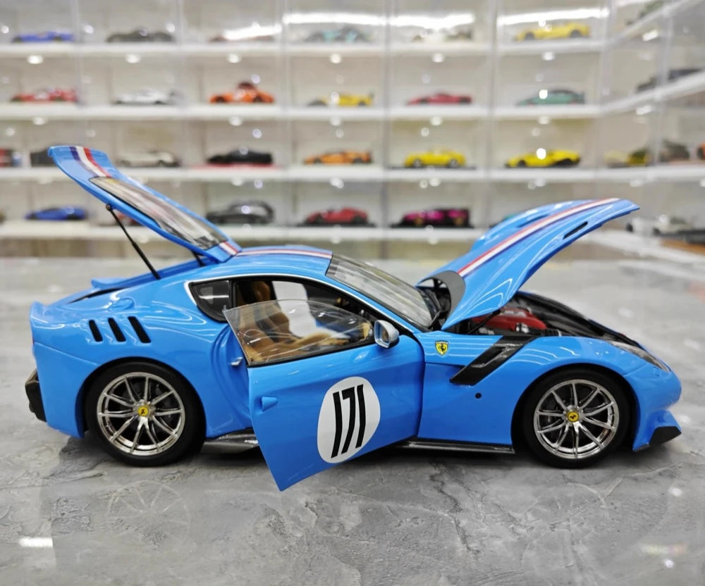 [BBR] 1:18 Ferrari 2015 F12 TDF Cyan Model Car Die-Cast