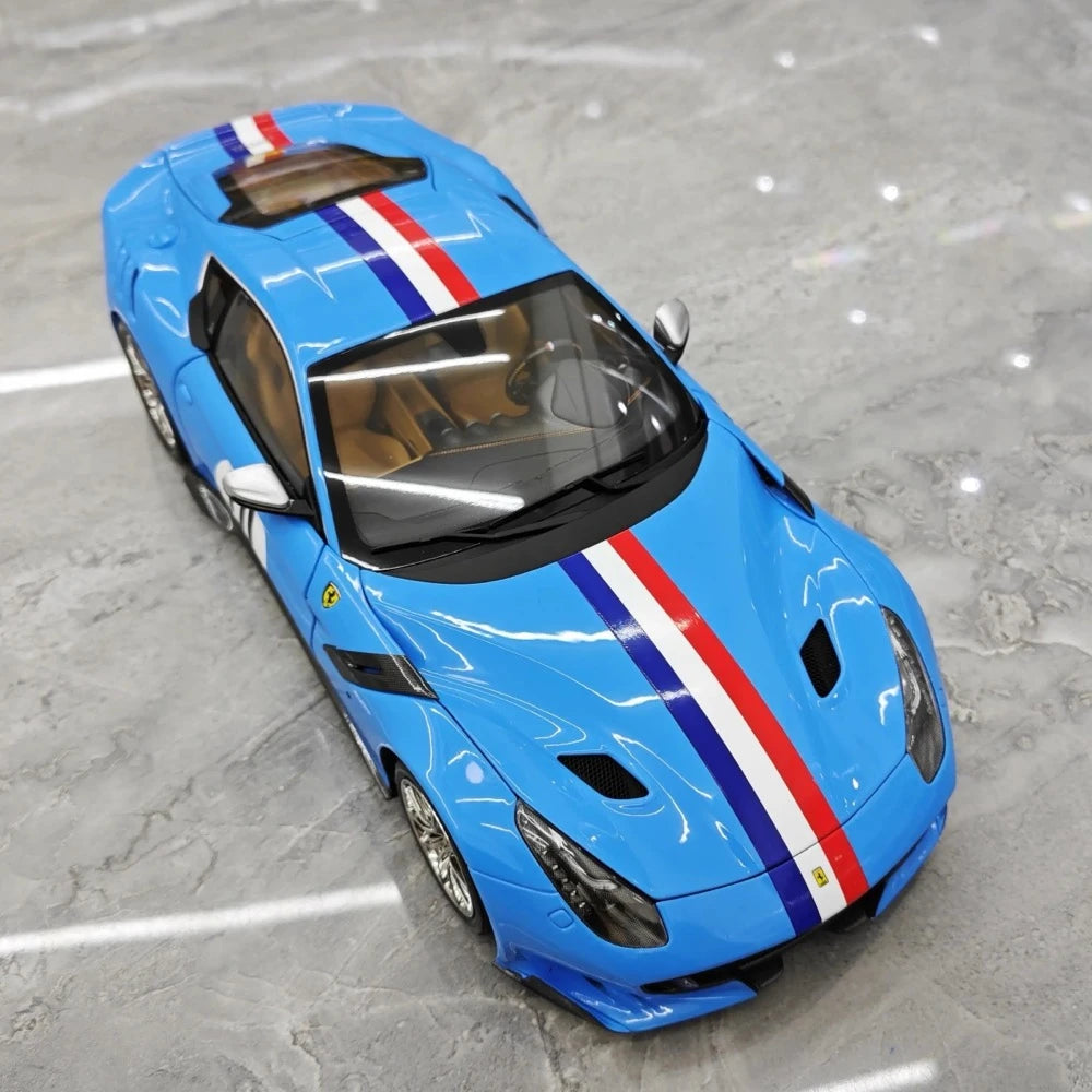 [BBR] 1:18 Ferrari 2015 F12 TDF Cyan Model Car Die-Cast