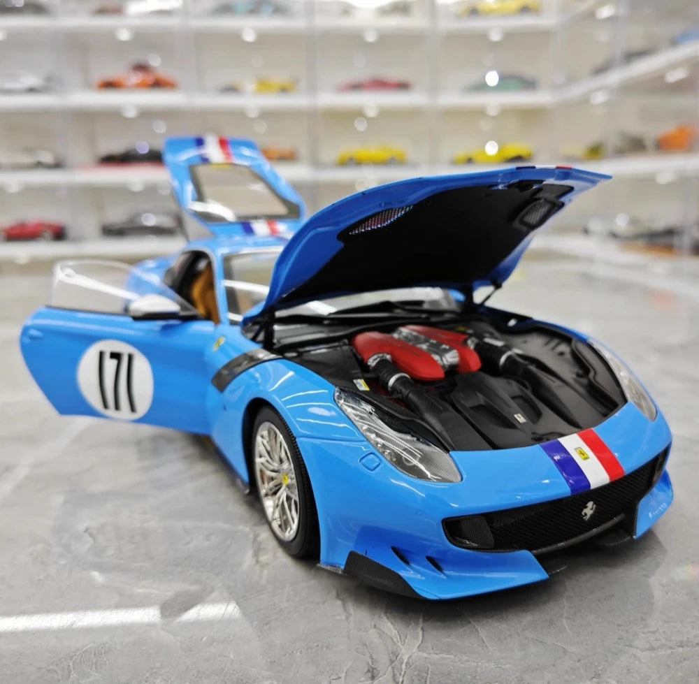 [BBR] 1:18 Ferrari 2015 F12 TDF Cyan voiture miniature Die-Cast