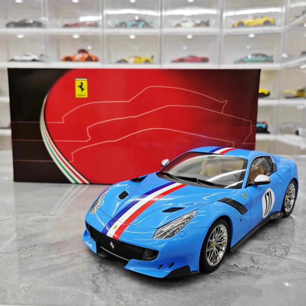 [BBR] 1:18 Ferrari 2015 F12 TDF Cyan Model Car Die-Cast