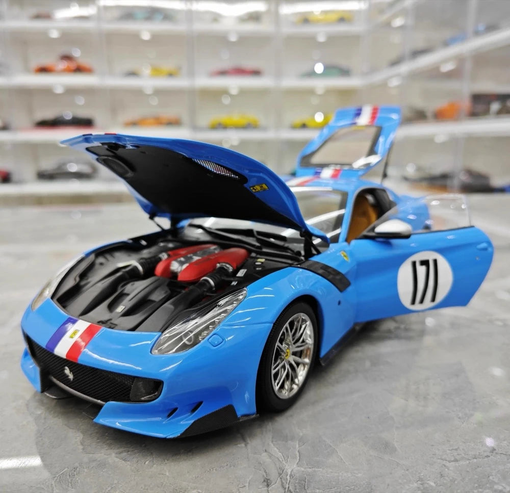 [BBR] 1:18 Ferrari 2015 F12 TDF Cyan Model Car Die-Cast