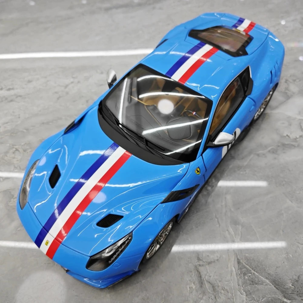 [BBR] 1:18 Ferrari 2015 F12 TDF Cyan Model Car Die-Cast