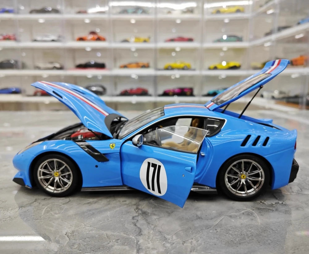 [BBR] 1:18 Ferrari 2015 F12 TDF Cyan Model Car Die-Cast
