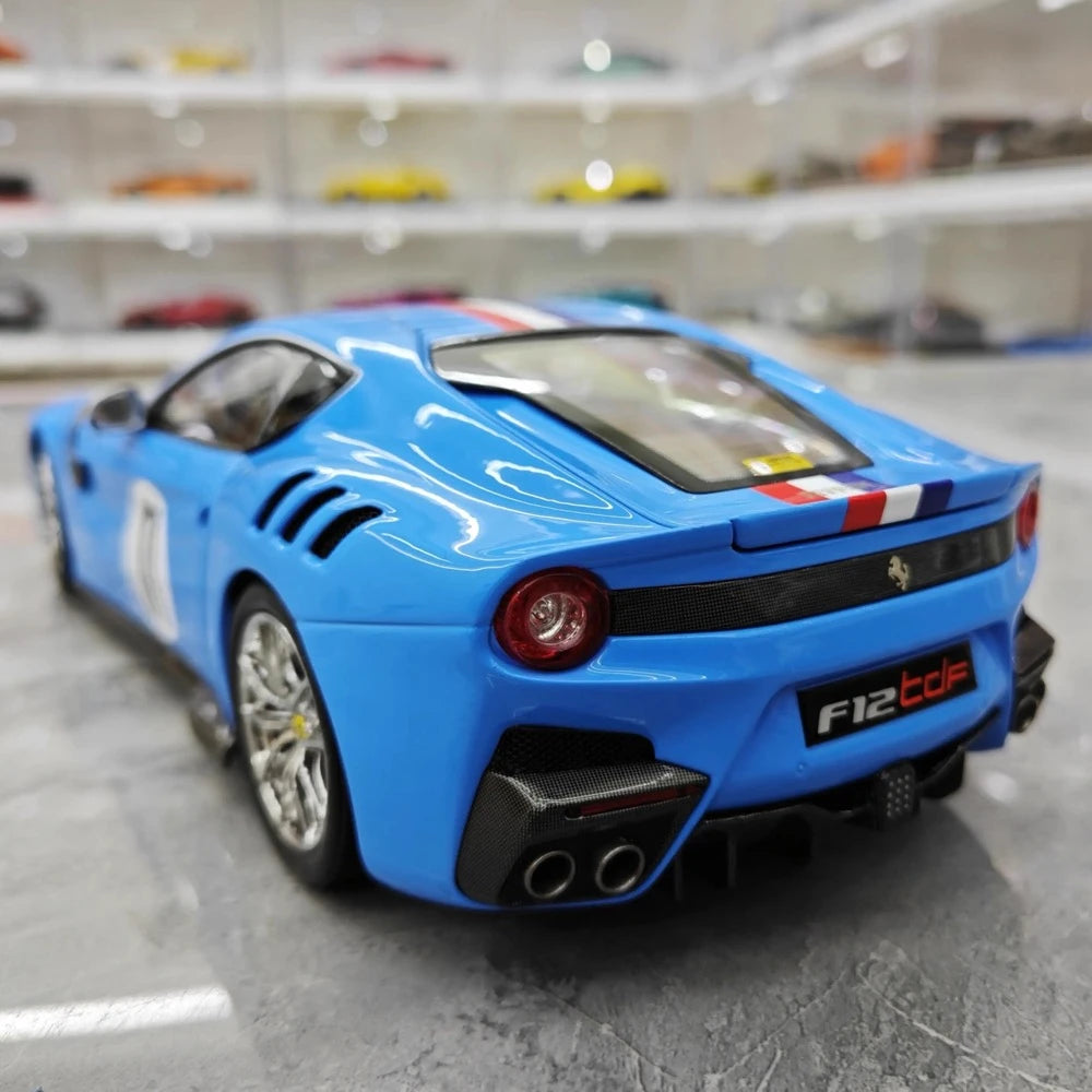 [BBR] 1:18 Ferrari 2015 F12 TDF Cyan Model Car Die-Cast