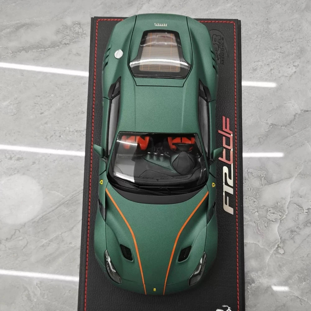 [BBR] 1:18 Ferrari 2015 F12 TDF Matte Green Model Car Die-Cast