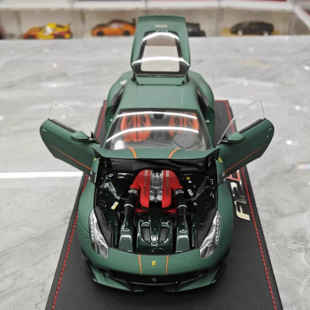 [BBR] 1:18 Ferrari 2015 F12 TDF Matte Green Model Car Die-Cast