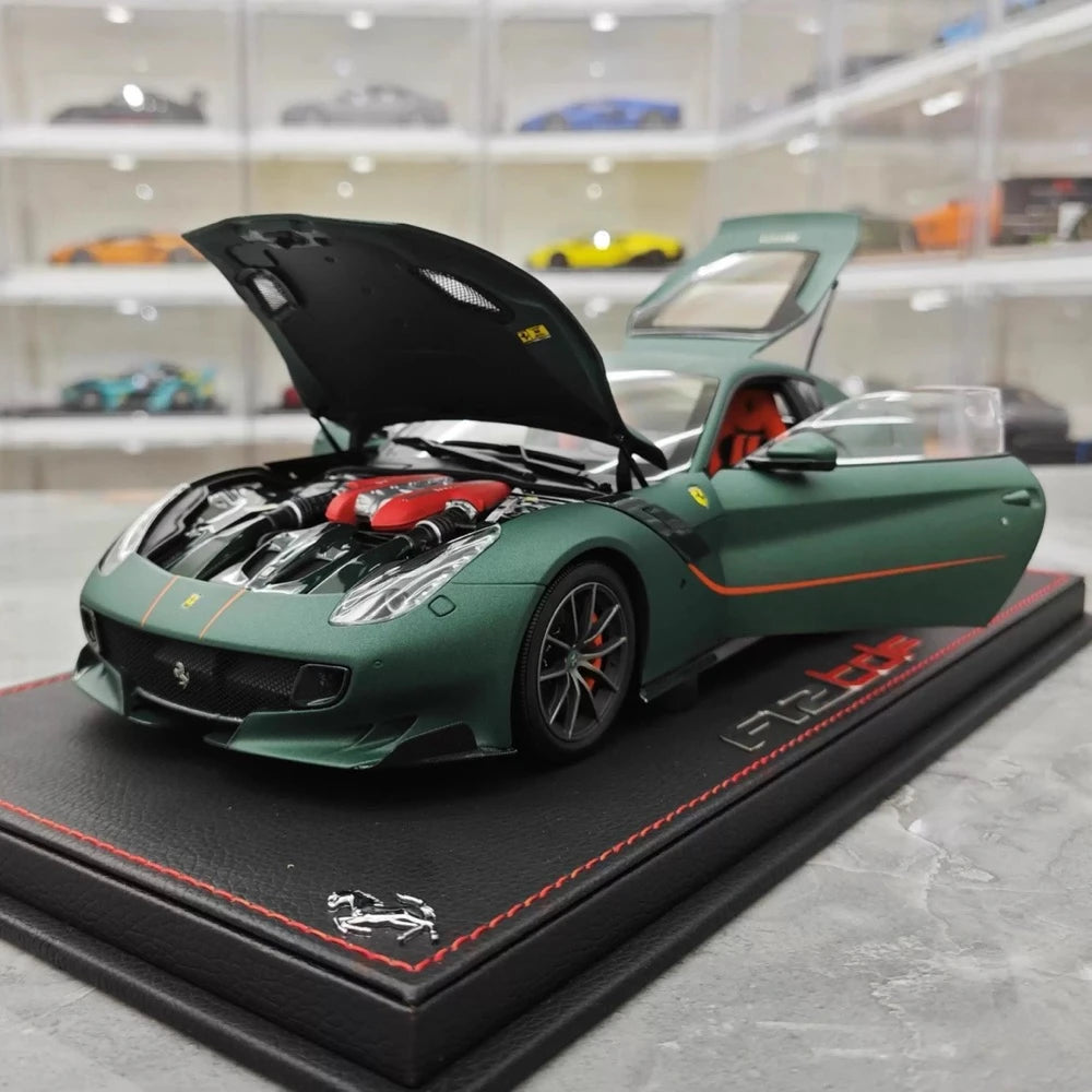 [BBR] 1:18 Ferrari 2015 F12 TDF Matte Green Model Car Die-Cast