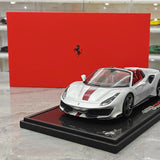 BBR Ferrari 2018 488 Pista Spider Argento Nurburgring 1:18 – Modello di resina collezionabile