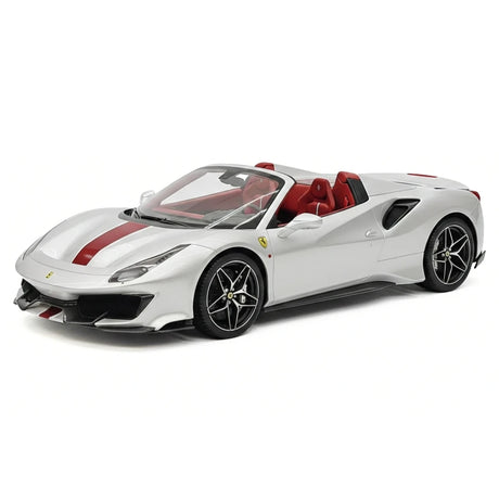 BBR Ferrari 2018 488 Pista Spider Argento Nurburgring 1:18 – Resina modelo de resina coleccionable