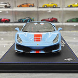 BBR Ferrari 2018 488 Pista Spider Azzurro La Plata 1:18 – Resina modello in resina collezionabile
