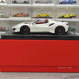 BBR Ferrari 2018 488 Pista Spider Bianco Avus 1:18 – Resina modello in resina collezionabile