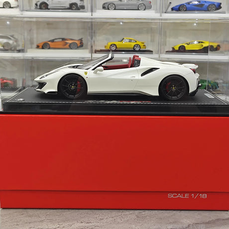 BBR Ferrari 2018 488 Pista Spider Bianco Avus 1:18 – Resina de Modelo de Resina de Colección
