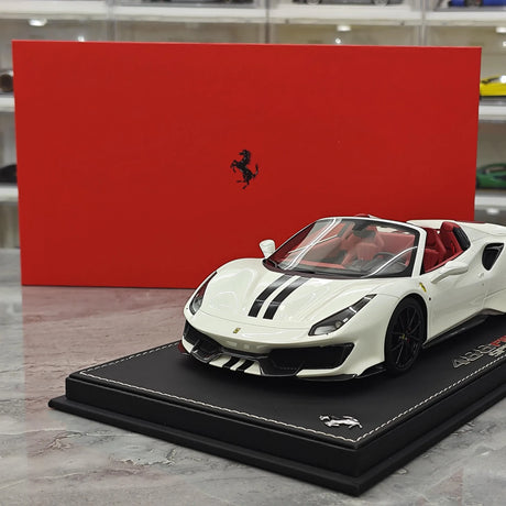 BBR Ferrari 2018 488 Pista Spider Bianco Avus 1:18 – Resina de Modelo de Resina de Colección